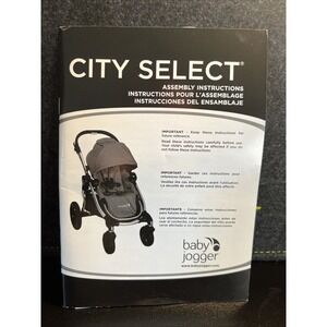 Baby Jogger ~ City Select ~ Assembly Instructions Manual -‎ Ex. Cond
